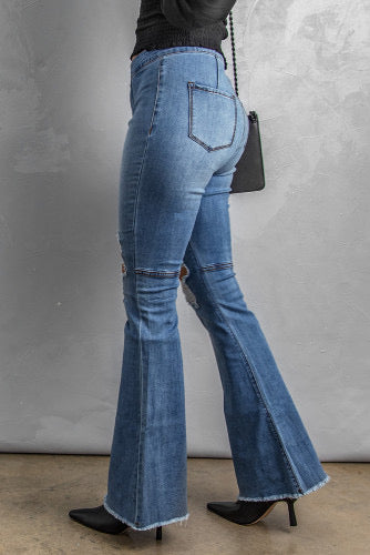 Sky Blue High Rise Bell Bottoms