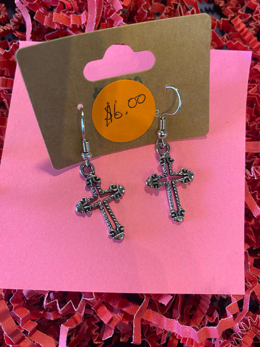 Miss Me Cross Earrings