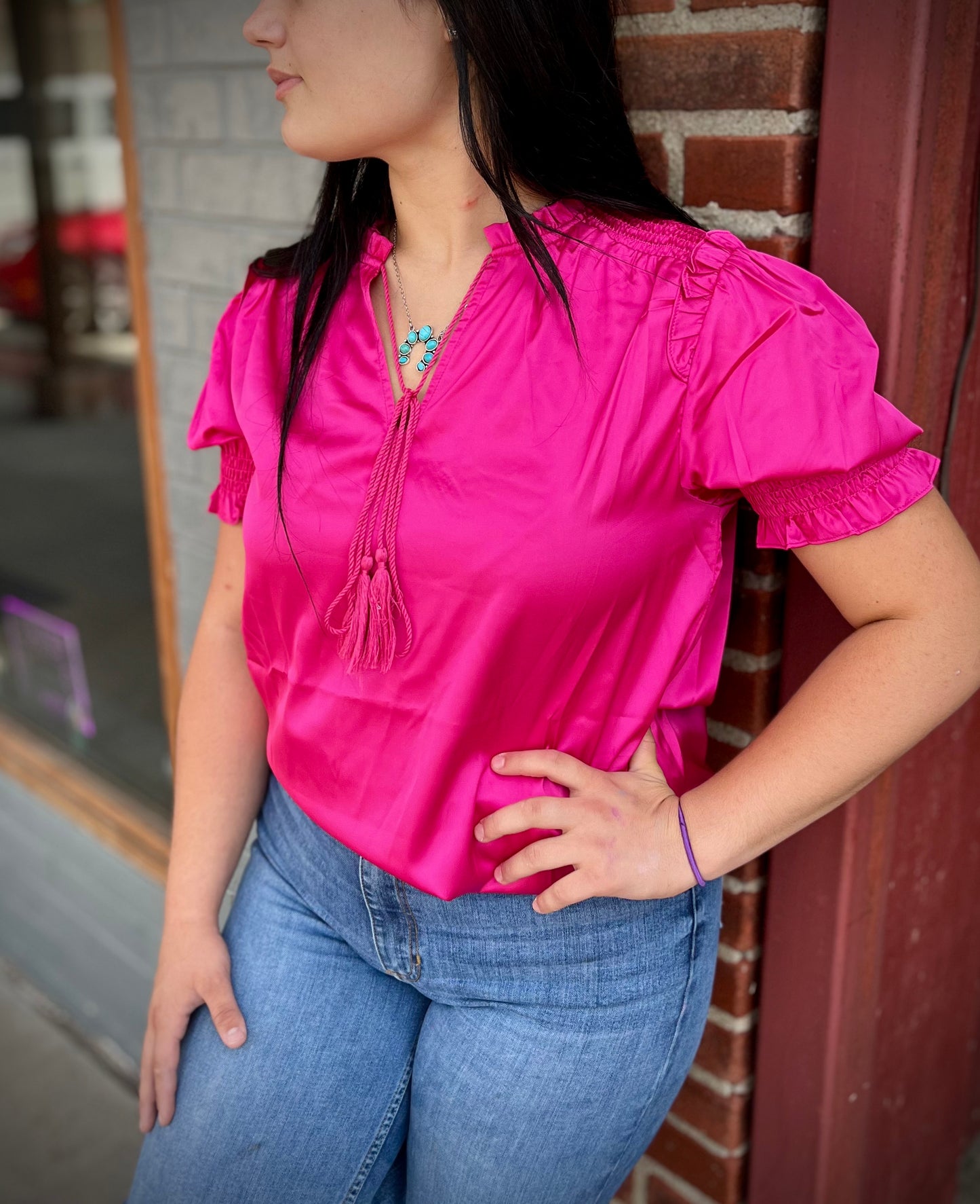 Bombshell Pink Blouse