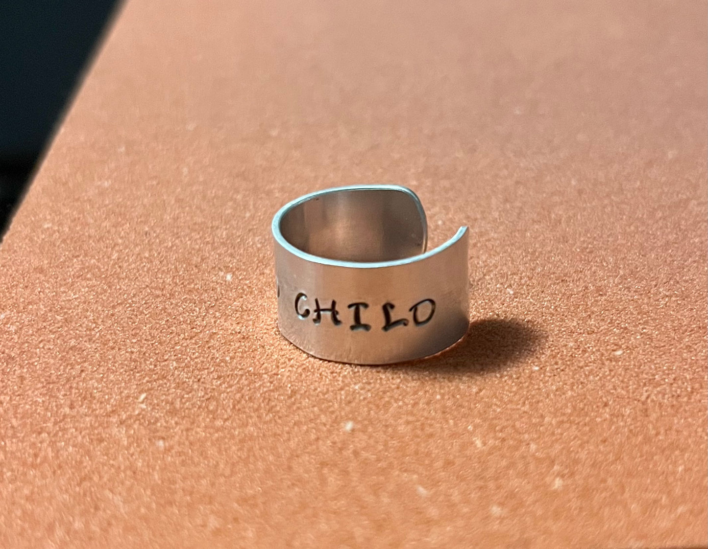 “Wild Child” Stamped Adjustable Ring