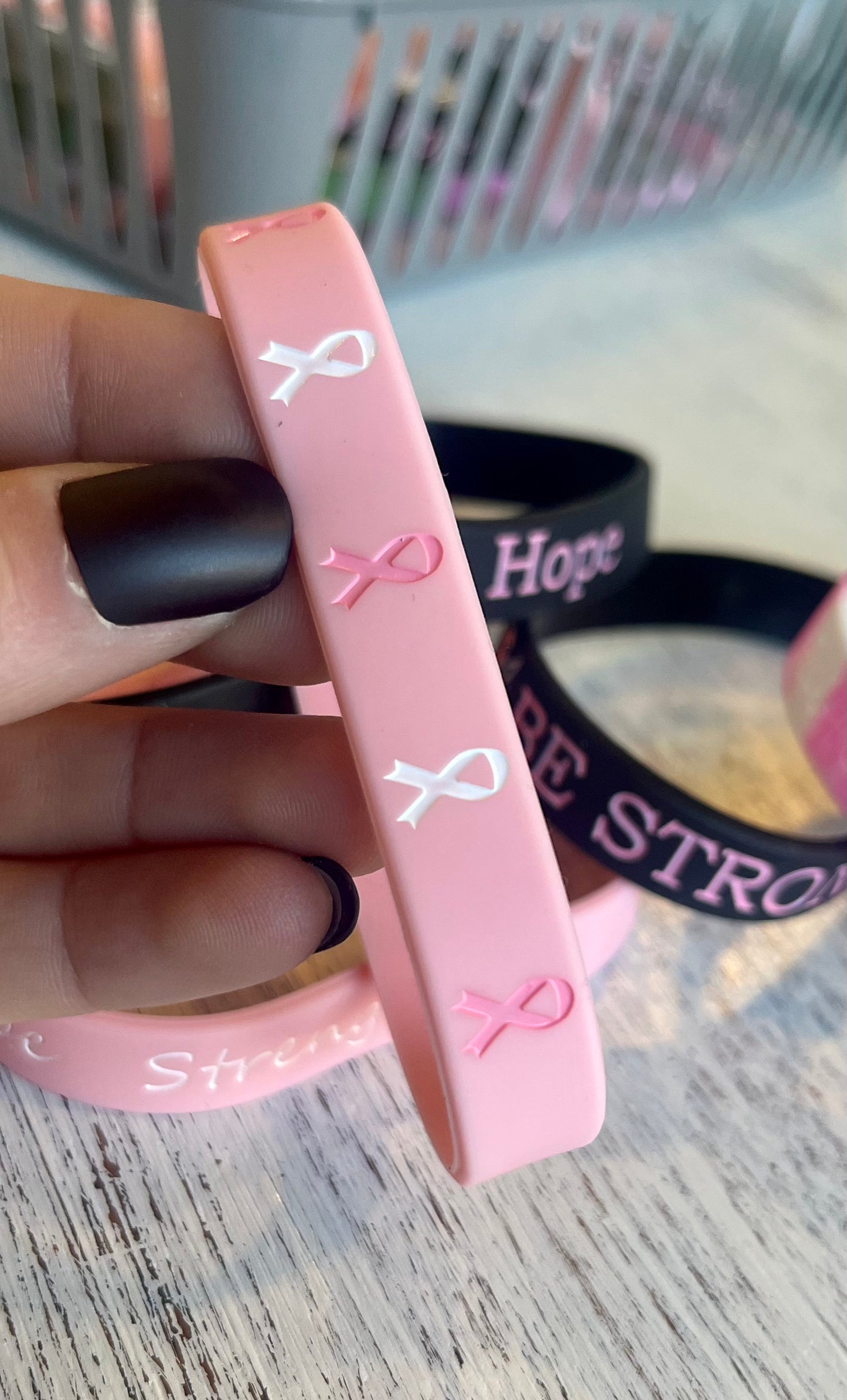 Breast Cancer Awareness Rubber Bracelets!