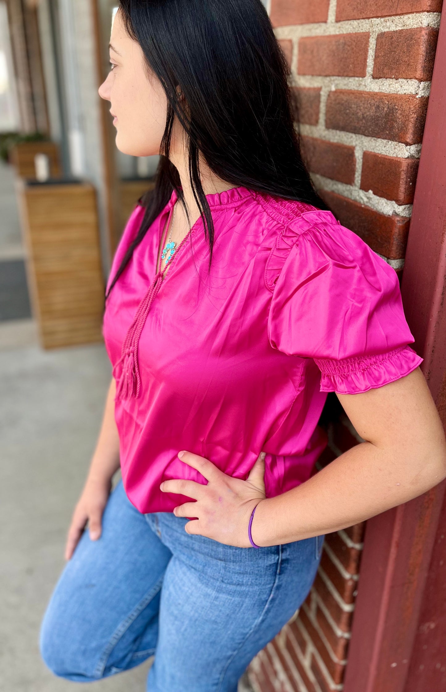 Bombshell Pink Blouse