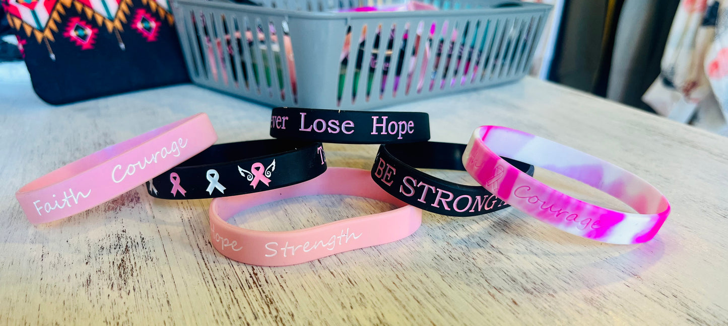 Breast Cancer Awareness Rubber Bracelets!