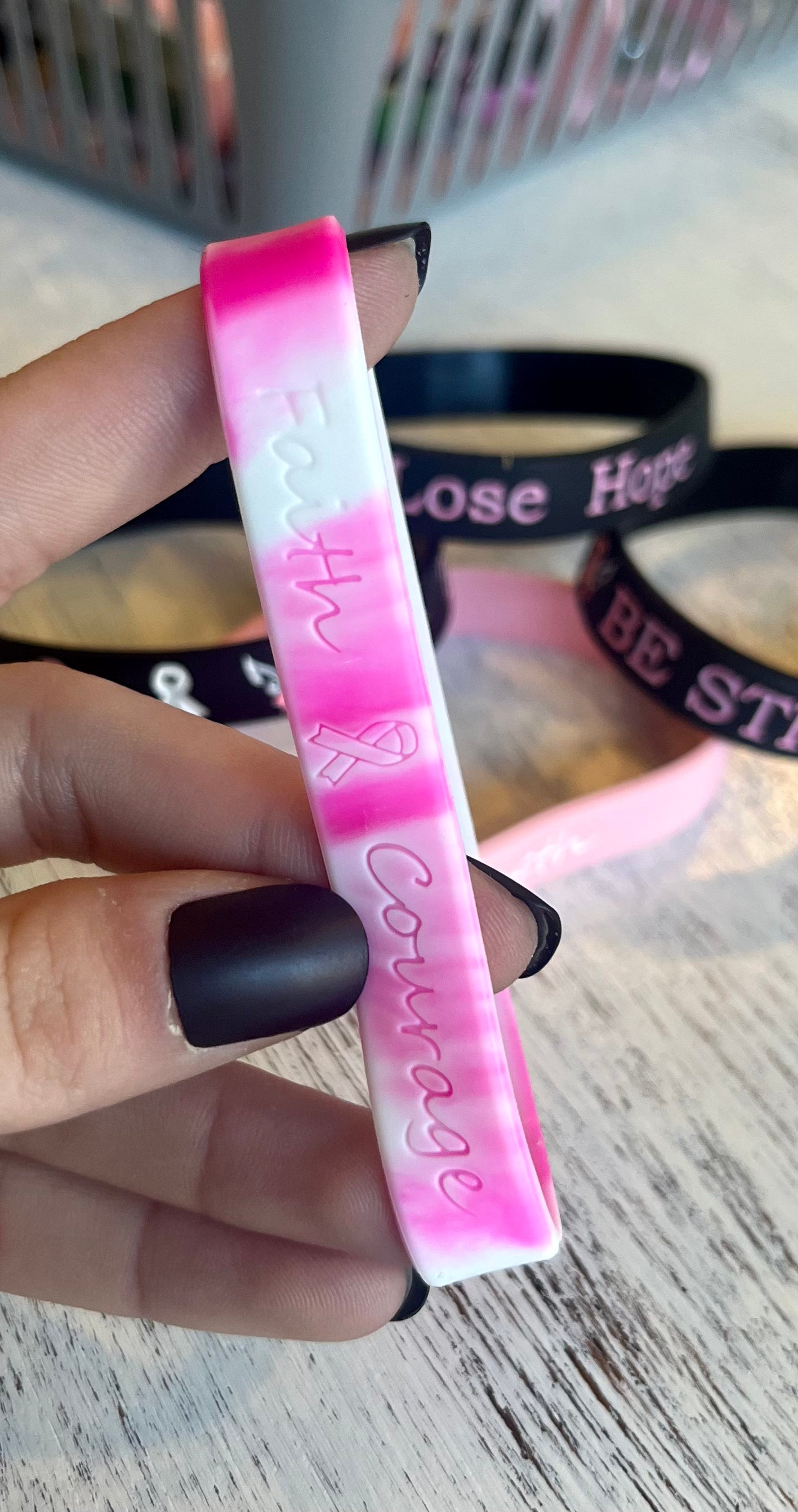 Breast Cancer Awareness Rubber Bracelets!