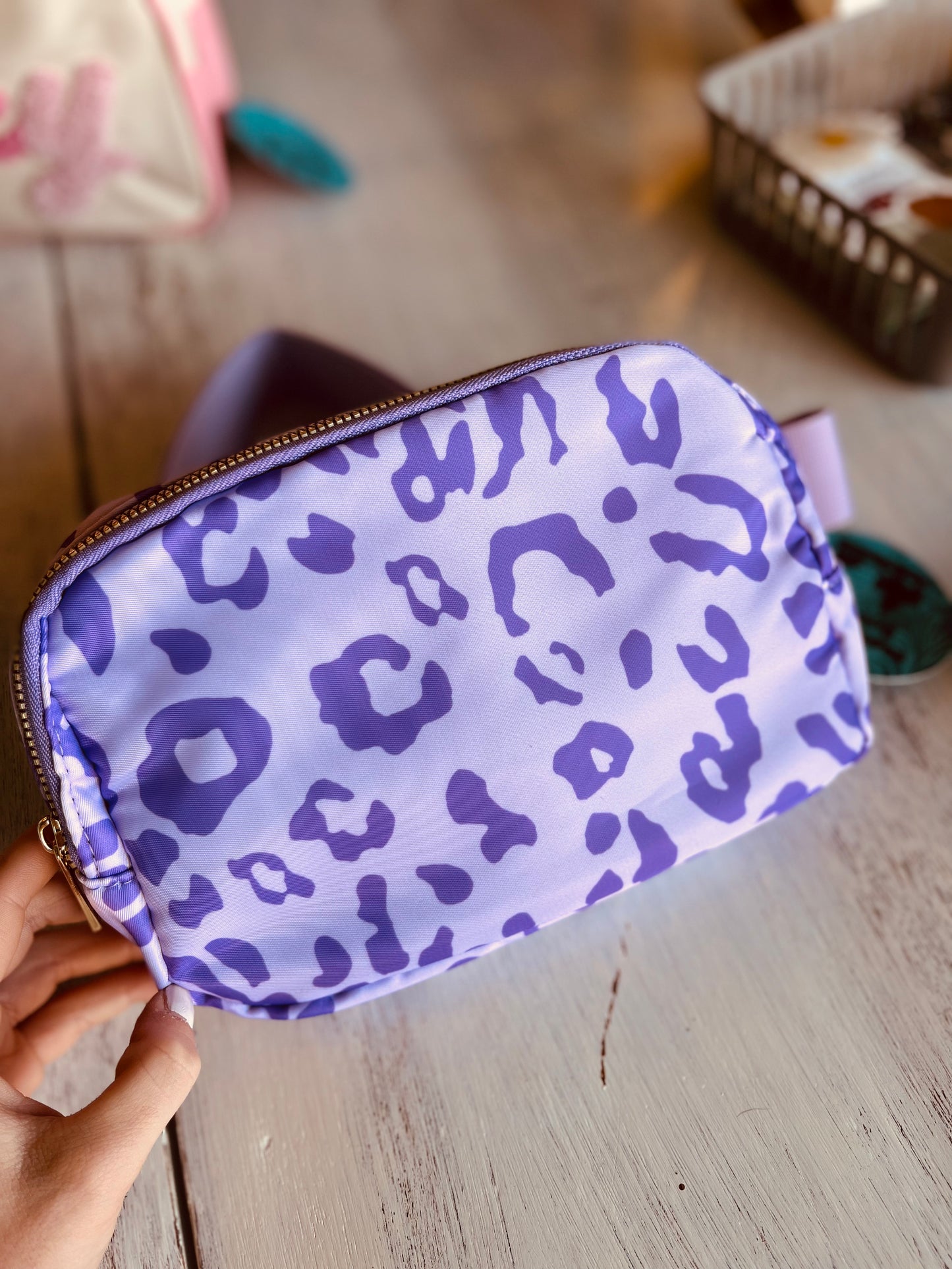 Purple Chetah Crossbody Fanny Pack!