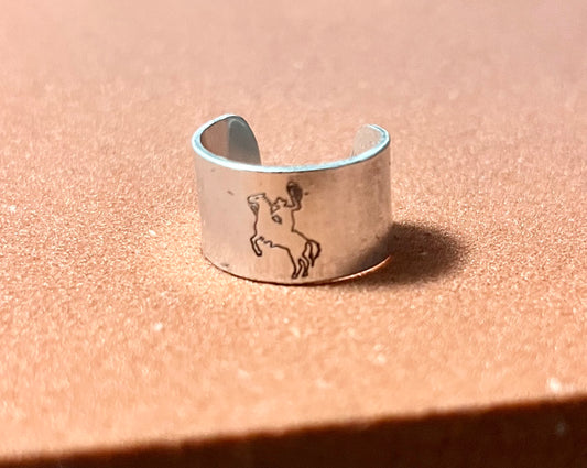 Buckin’ Horse Stamped Adjustable Ring!