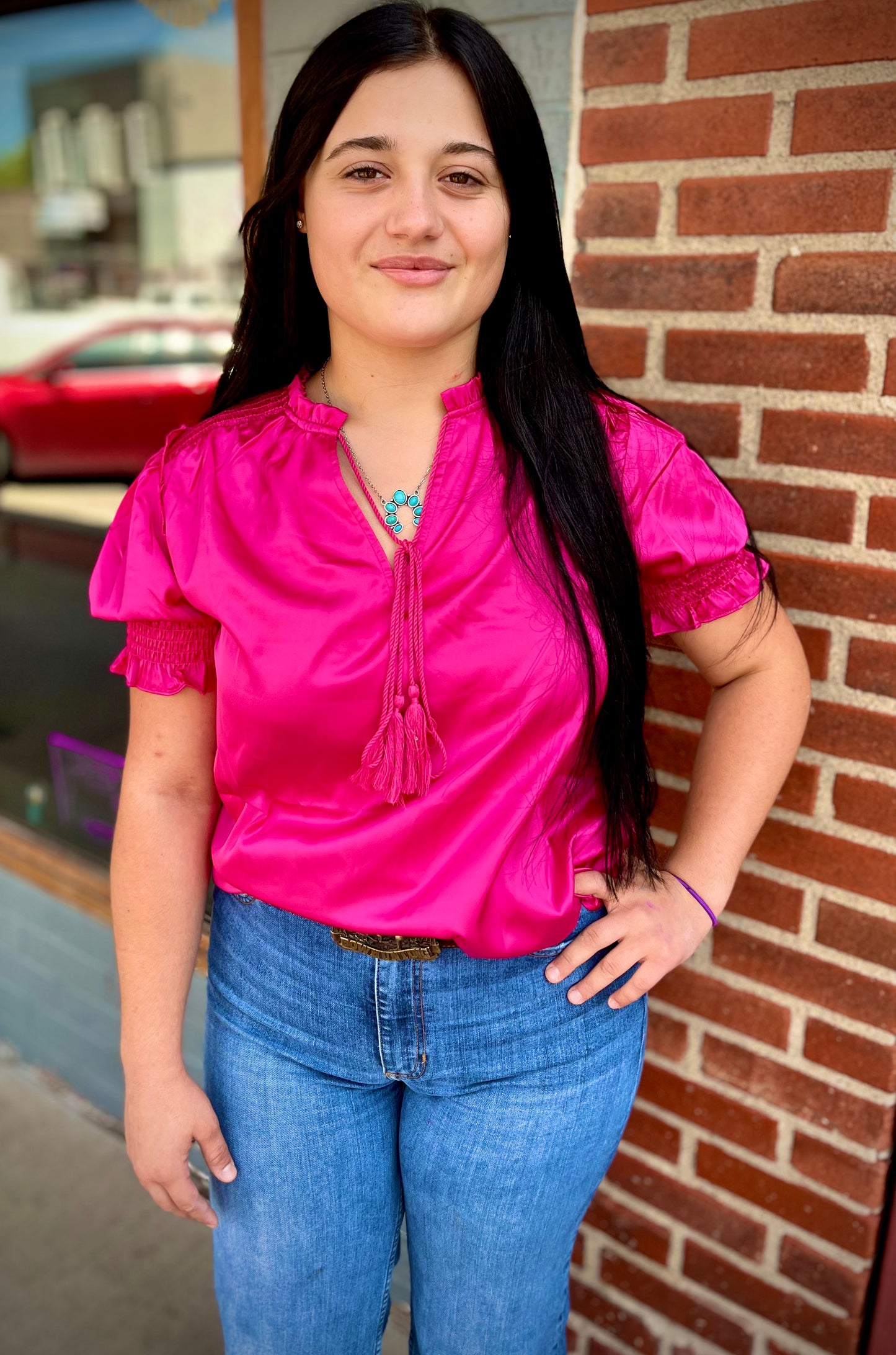 Bombshell Pink Blouse