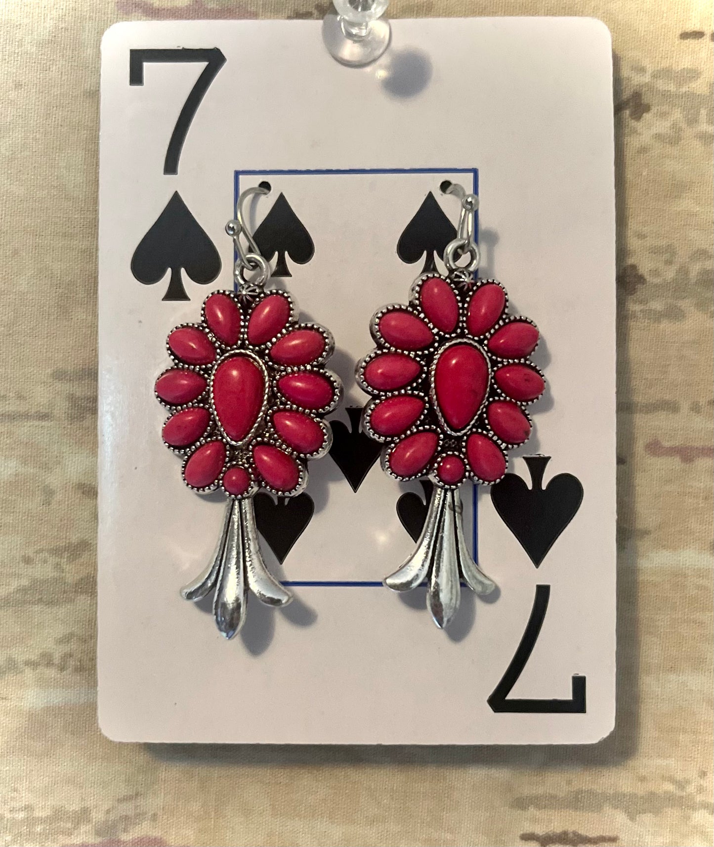 Pink Western Drop Earrings