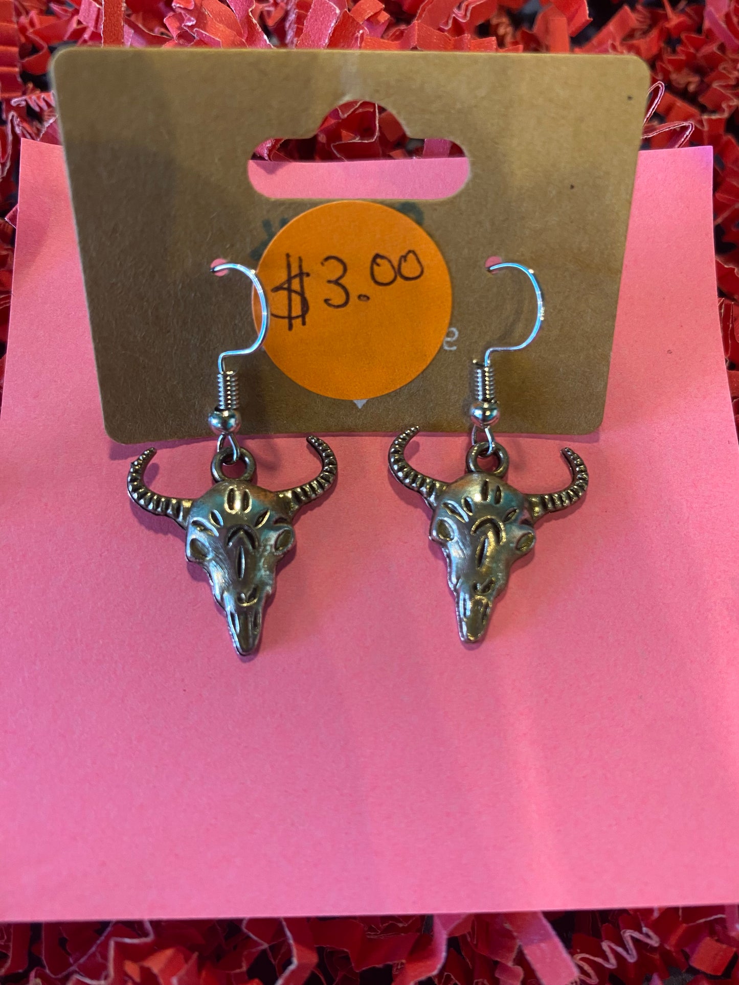 Cow Skull Earrings