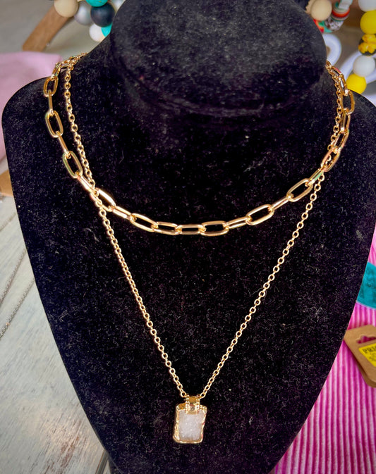 Gold Layered Adjustable Necklace