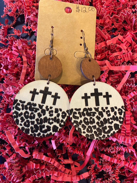 Three Crosses Earrings