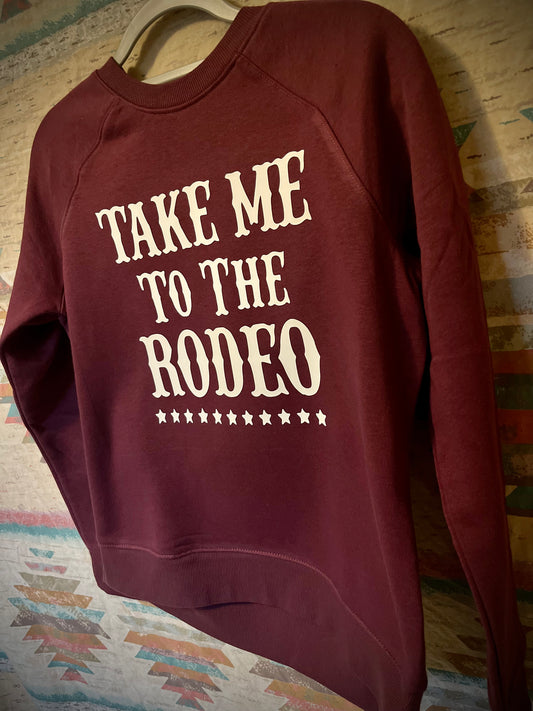 Take Me To The Rodeo Maroon Pull Over