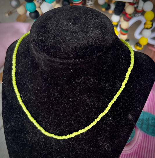 Solid Lime Green Adjustable Choker