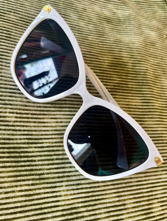 White Cat-eye Sunglasses