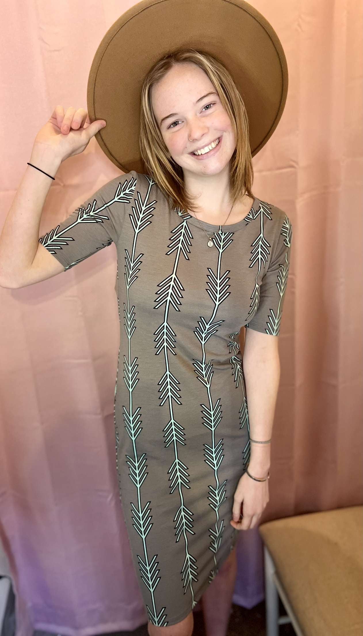 Western Turquoise Arrow T-Shirt Dress