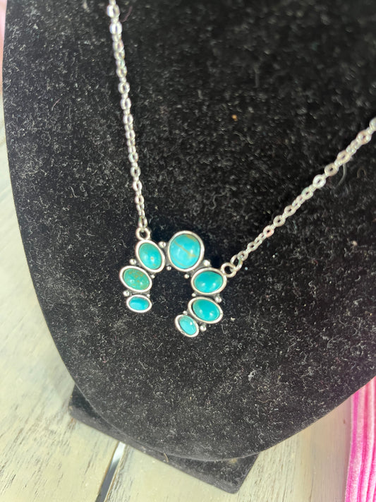 Turquoise Squash Blossom Necklace